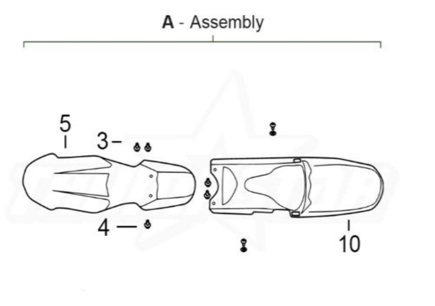 TSK50 Front And Rear Mud Guard