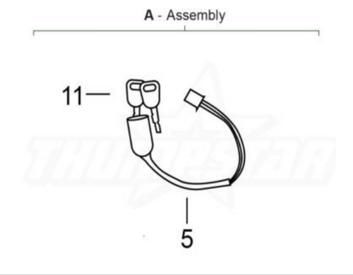 TSK50 Ignition Key Switch